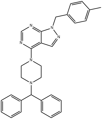 612524-02-4 4-(4-benzhydryl-1-piperazinyl)-1-(4-methylbenzyl)-1H-pyrazolo[3,4-d]pyrimidine