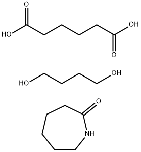 Hexanedioic acid, polymer with 1,4-butanediol and hexahydro-2H-azepin-2-one 化学構造式