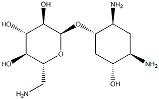 [(1S)-2β,4β-Diamino-5α-hydroxycyclohexyl]6-amino-6-deoxy-α-D-glucopyranoside 结构式