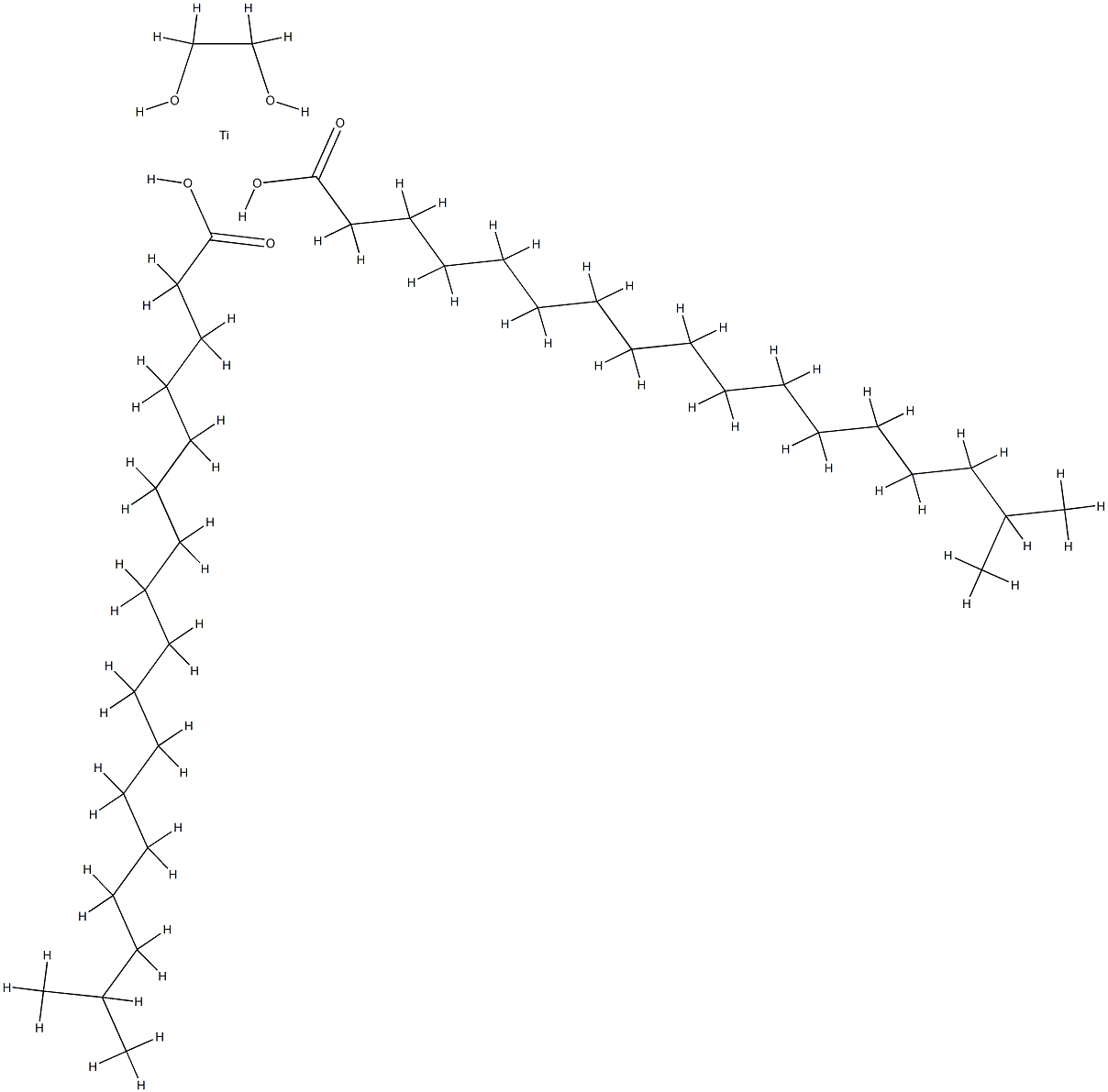 [ethane-1,2-diolato(2-)-O,O']bis(isooctadecanoato-O)titanium Structure