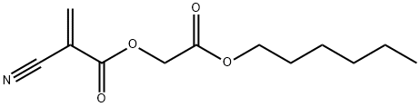 carbohexoxymethyl 2-cyanoacrylate monomer Structure