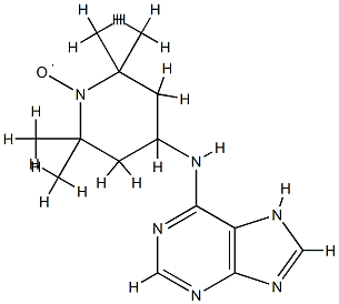 N(6)-(2,2,6,6-tetramethyl-1-oxypiperidin-4-yl)adenine 化学構造式