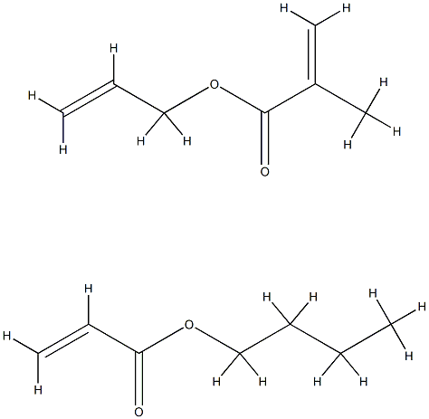 甲基丙烯酸烯丙酯与丙烯酸丁酯的聚合物, 61488-62-8, 结构式
