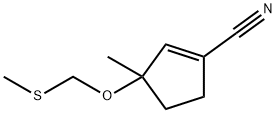 1-Cyclopentene-1-carbonitrile,3-methyl-3-[(methylthio)methoxy]-(9CI) Structure