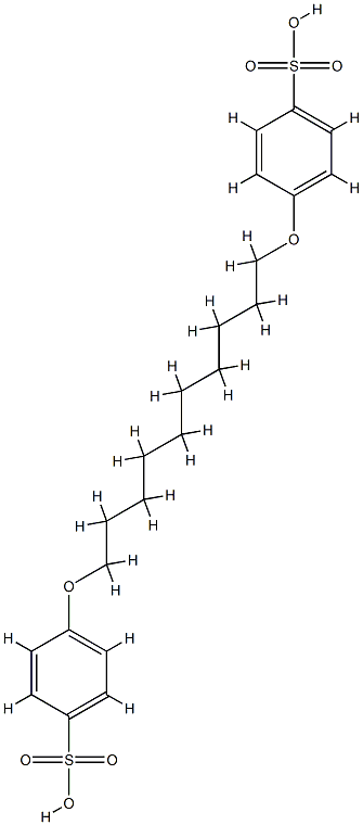 4-[10-(4-sulfophenoxy)decoxy]benzenesulfonic acid Struktur