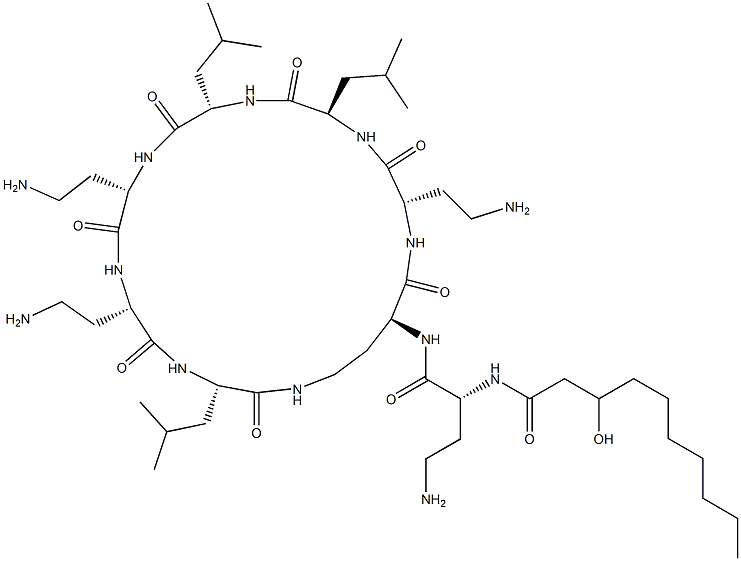 N2-[N2-(3-Hydroxy-1-oxodecyl)-D-DAB-]cyclo[L-DAB*-L-DAB-D-Leu-L-Leu-L-DAB-L-DAB-L-Leu-]|