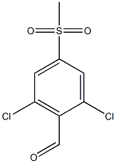 2,6-dichloro-4-(methylsulfonyl)benzaldehyde 化学構造式