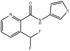 2-Pyridinecarboxamide,3-(difluoromethyl)-N-3-thienyl-(9CI) 化学構造式