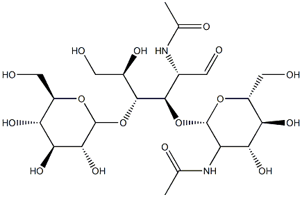 mannopyranosyl-(1-4)-2-acetamido-2-deoxyglucopyranosyl-(1-4)-2-acetamido-2-deoxyglucopyranose 结构式