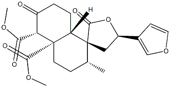 (2'R,3R,4'aS,5R,5'S,8'aR)-5-(3-Furyl)-2'-methyl-2,6'-dioxospiro[tetrahydrofuran-3,1'-decalin]-4'a,5'-dicarboxylic acid dimethyl ester Struktur