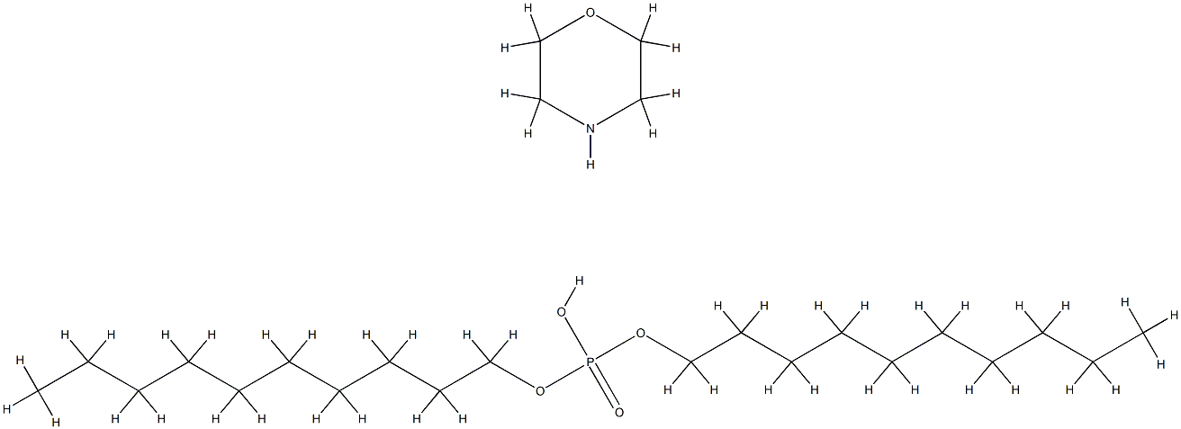 didecyl hydrogen phosphate, compound with morpholine (1:1) Structure