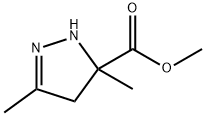 1H-Pyrazole-5-carboxylic  acid,  4,5-dihydro-3,5-dimethyl-,  methyl  ester,61720-45-4,结构式