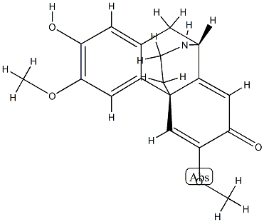 (9α,13α)-5,6,8,14-Tetradehydro-2-hydroxy-3,6-dimethoxymorphinan-7-one Struktur