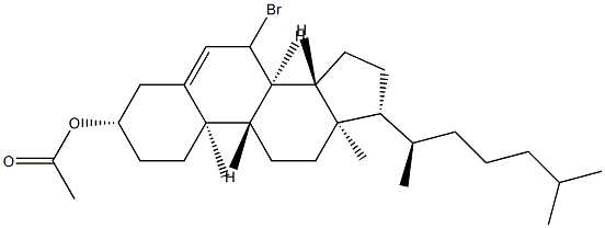 7-ブロモコレスタ-5-エン-3β-オールアセタート 化学構造式