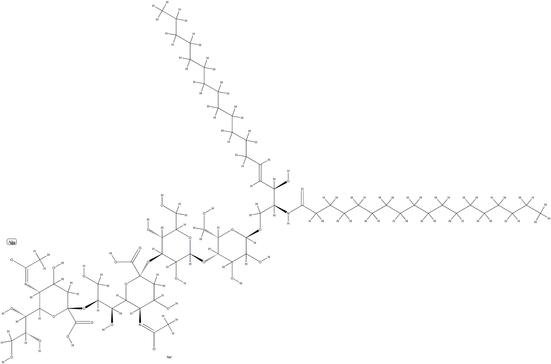 双唾液酸神经节苷脂GD3,62010-37-1,结构式