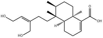 (4aS)-3,4,4aα,5,6,7,8,8a-Octahydro-5α-[(Z)-5-hydroxy-3-hydroxymethyl-3-pentenyl]-5,6β,8aα-trimethyl-1-naphthalenecarboxylic acid Structure
