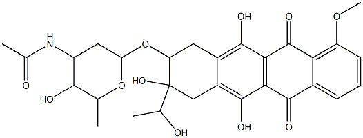 盐酸柔红霉素杂质B 结构式