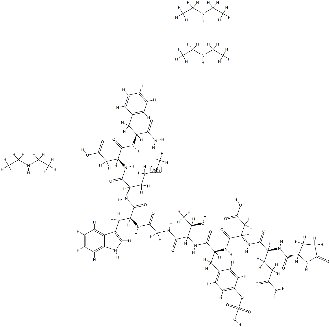 Caerulein, compd. with N-ethylethanamine (1:3) 化学構造式