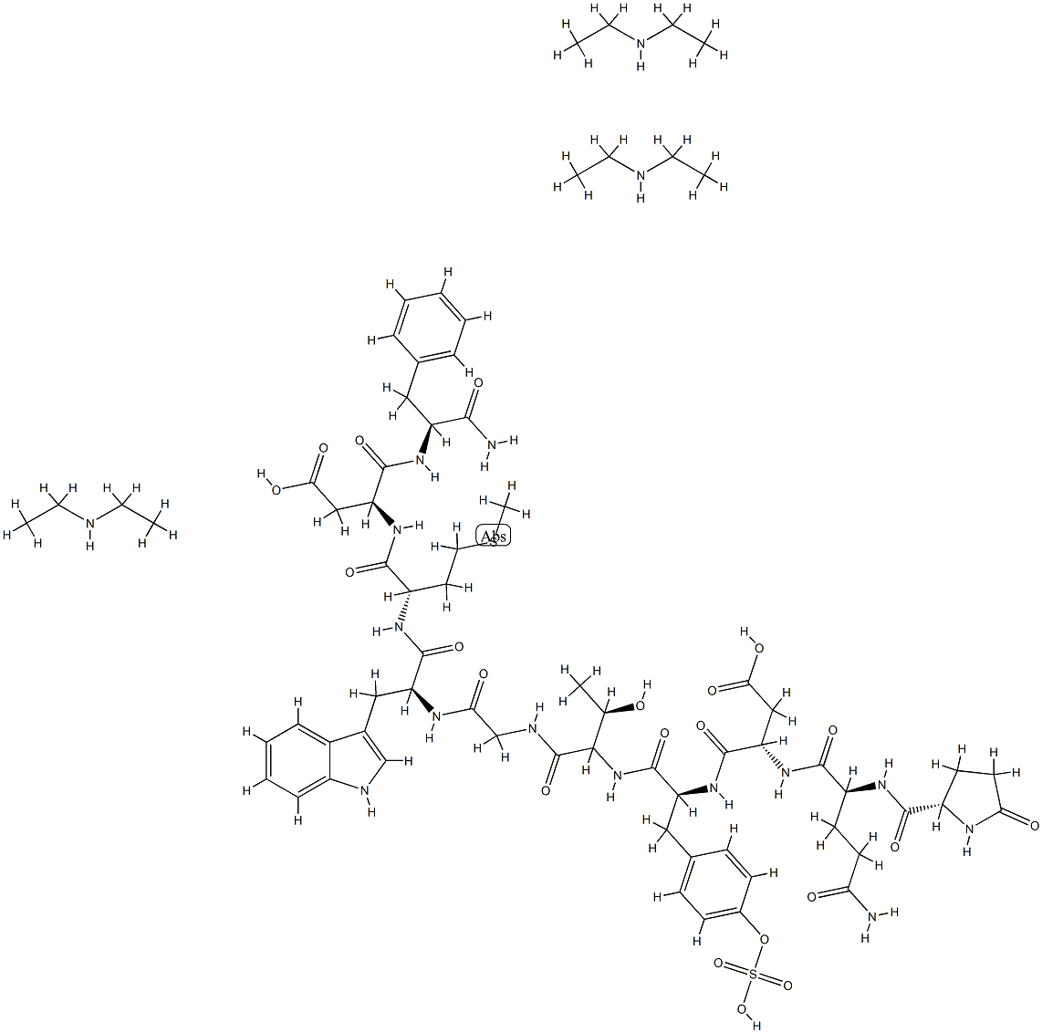 Caerulein, compd. with N-ethylethanamine (1:3) Struktur