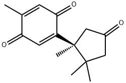 2-(1,2,2-Trimethyl-4-oxocyclopentane-1α-yl)-5-methyl-1,4-benzoquinone Structure