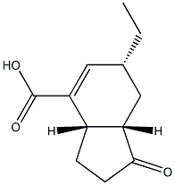 (3AS,6R,7AS)-6-乙基-1-氧代-2,3,3A,6,7,7A-六氢-1H-茚-4-羧酸,62251-98-3,结构式