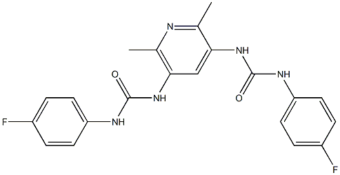 N-(5-{[(4-fluoroanilino)carbonyl]amino}-2,6-dimethyl-3-pyridinyl)-N'-(4-fluorophenyl)urea Structure