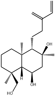 (1R,8aα)-Decahydro-8α-hydroxymethyl-3,4aβ,8-trimethyl-4β-(3-methylene-4-pentenyl)-1α,3α-naphthalenediol Structure