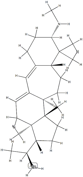 (20S)-3β-Methylamino-4,4,14-trimethyl-B(9a)-homo-19-nor-5α-pregna-9(11),9a-dien-20-amine,6246-56-6,结构式