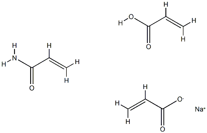 2-?Propenoic acid, polymer with 2-?propenamide and sodium 2-?propenoate (1:1) Struktur