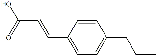 (E)-3-(4-propylphenyl)acrylic acid 化学構造式