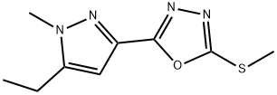 1,3,4-Oxadiazole,2-(5-ethyl-1-methyl-1H-pyrazol-3-yl)-5-(methylthio)-(9CI) Structure