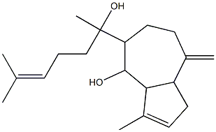 1,3a,4,5,6,7,8,8a-Octahydro-4-hydroxy-α,3-dimethyl-8-methylene-α-(4-methyl-3-pentenyl)-5-azulenemethanol Struktur