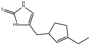 2H-Imidazole-2-thione,4-[(3-ethyl-2-cyclopenten-1-yl)methyl]-1,3-dihydro-(9CI) 结构式