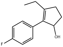 2-Cyclopenten-1-ol,3-ethyl-2-(4-fluorophenyl)-(9CI) 结构式