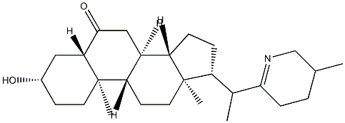(20ξ,25ξ)-3β-Hydroxy-16,28-seco-5α-solanid-22(28)-en-6-one Struktur