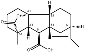 (4bβ)-4aα-ヒドロキシ-1,8-ジメチルギバ-8-エン-1α,10β-ジカルボン酸1,4a-ラクトン 化学構造式