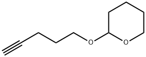 2-(4-ペンチニルオキシ)テトラヒドロ-2H-ピラン 化学構造式