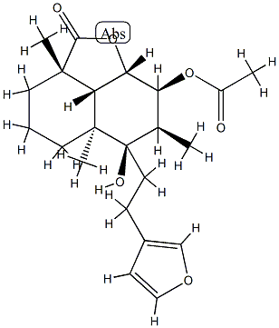 (2aS,8aα,8bα)-8α-Acetoxy-6β-[2-(3-furyl)ethyl]decahydro-6-hydroxy-2aα,5aβ,7α-trimethyl-2H-naphtho[1,8-bc]furan-2-one Structure