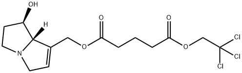 Pentanedioic acid 1-[(1R)-2,3,5,7aβ-tetrahydro-1α-hydroxy-1H-pyrrolizin-7-yl]methyl 5-(2,2,2-trichloroethyl) ester Struktur