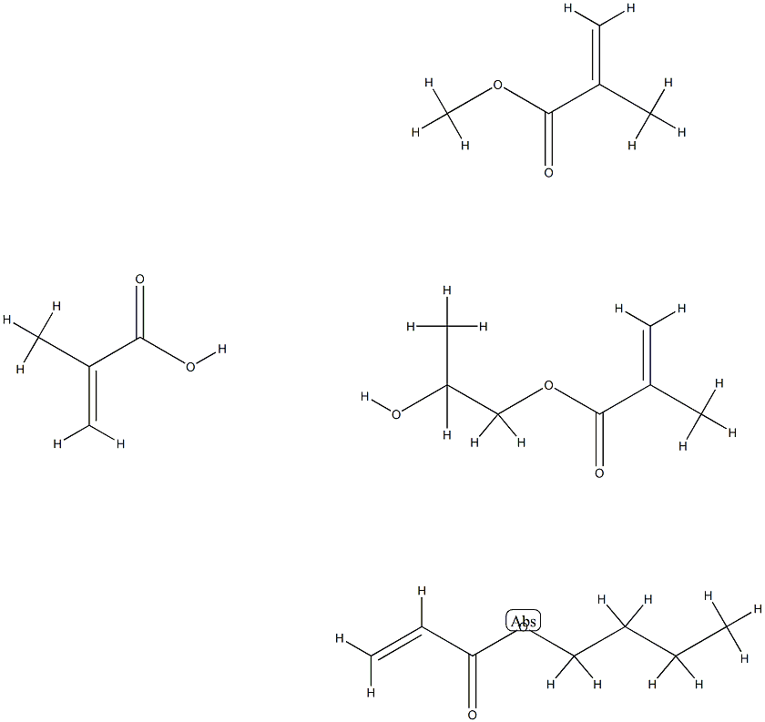 2-Propenoic acid, 2-methyl-, polymer with butyl 2-propenoate, methyl 2-methyl-2-propenoate and 1,2-propanediol mono(2-methyl-2-propenoate) 结构式