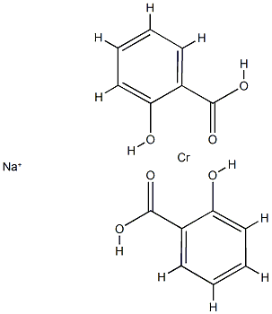 sodium bis[2-hydroxybenzoato(2-)-O1,O2]chromate(1-) Struktur