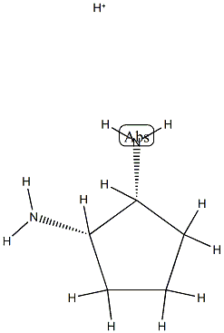 1,2-Cyclopentanediamine,conjugatemonoacid,(1R,2S)-rel-(9CI) Structure