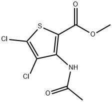 3 - 乙酰基-4,5 - 二氯噻吩-2 - 羧酸甲酯,632356-39-9,结构式