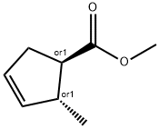 3-Cyclopentene-1-carboxylicacid,2-methyl-,methylester,(1R,2R)-rel-(9CI) 结构式