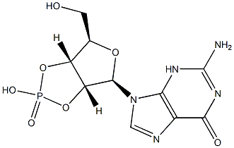 guanosine cyclic 2',3'-(hydrogen phosphate)  Structure