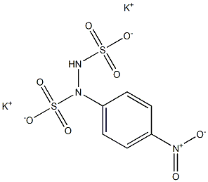 dipotassium 1-(4-nitrophenyl)-1,2-hydrazodisulphonate 结构式