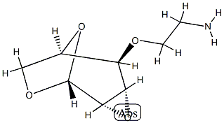 beta-D-Mannopyranose, 4-O-(2-aminoethyl)-1,6:2,3-dianhydro- (9CI) Structure