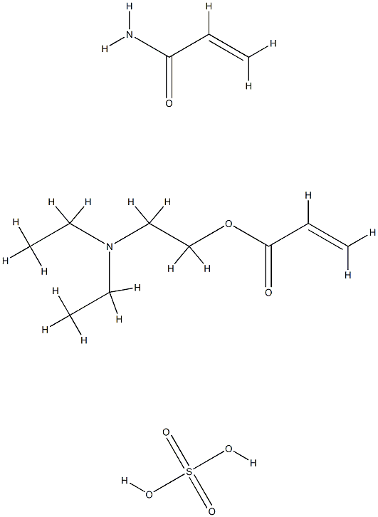 2-Propenoic acid, 2-(diethylamino)ethyl ester, sulfate, polymer with 2-propenamide Struktur