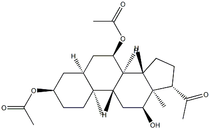 3α,7α-Bis(acetyloxy)-12α-hydroxy-5β-pregnan-20-one 结构式