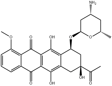4'-deoxydaunomycin 化学構造式
